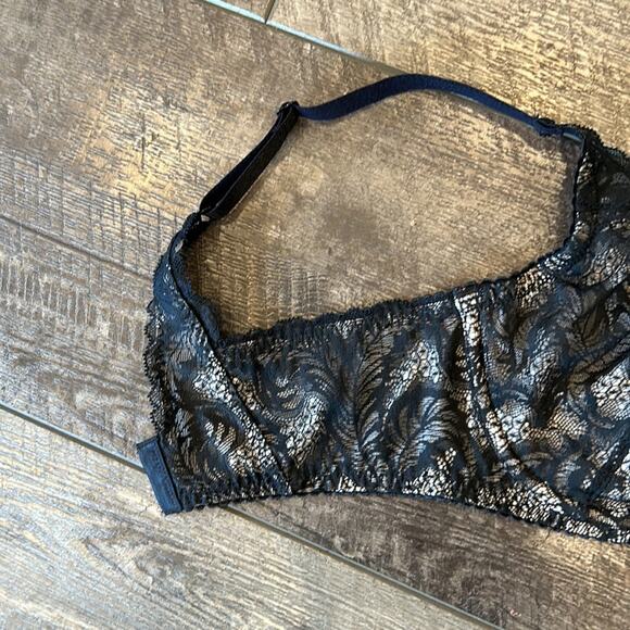 NWT PARAMOUR Felina LouLou Black Lace Unlined Underwire Bra 34D - Picture 8 of 11